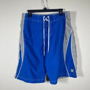 Salty Men's Large/34 Blue Gray Boad Shorts Surf Swim Beach Outdoor!